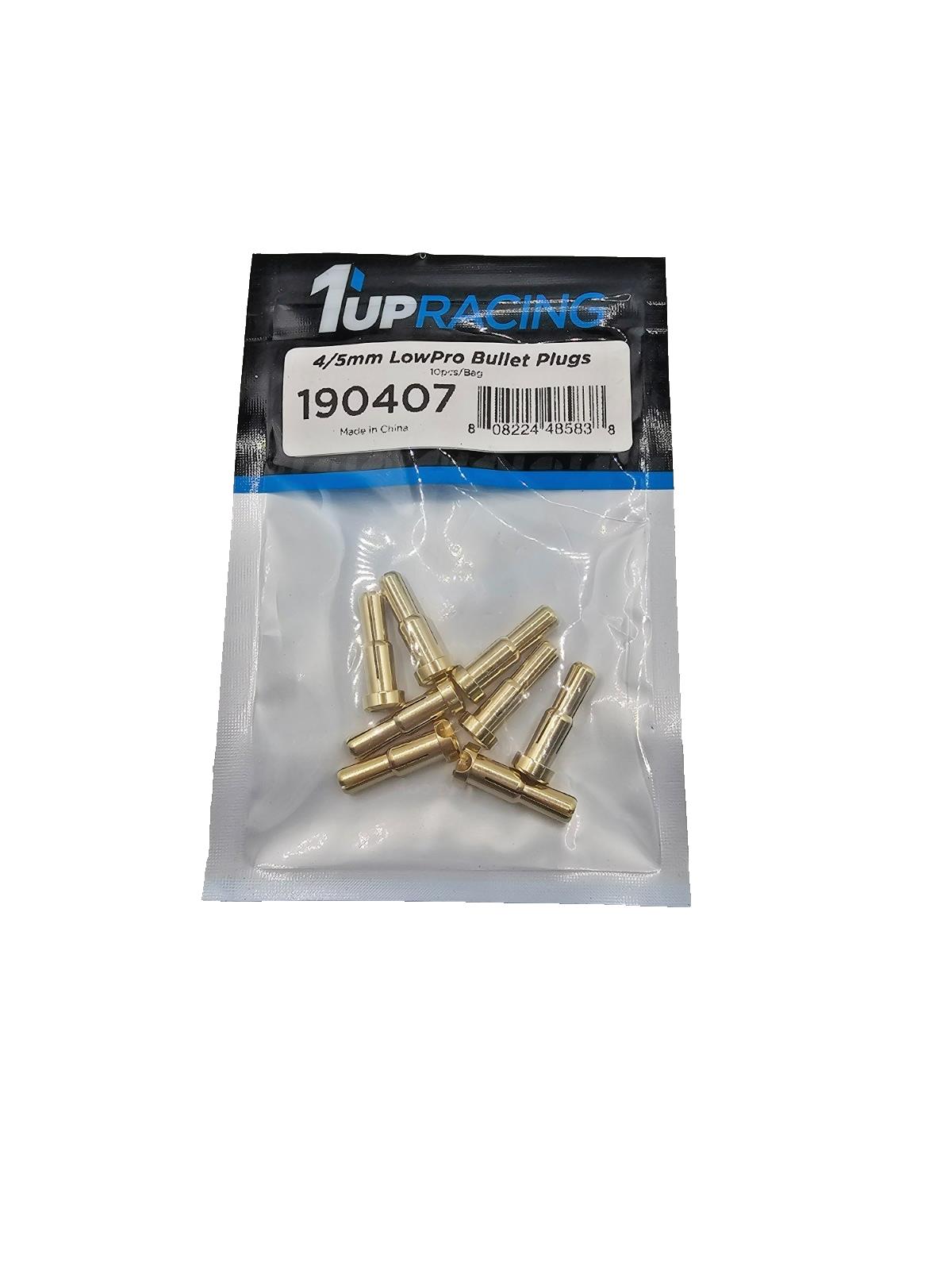 1UP Racing LowPro bullet plugs 4/5mm stepped #190407