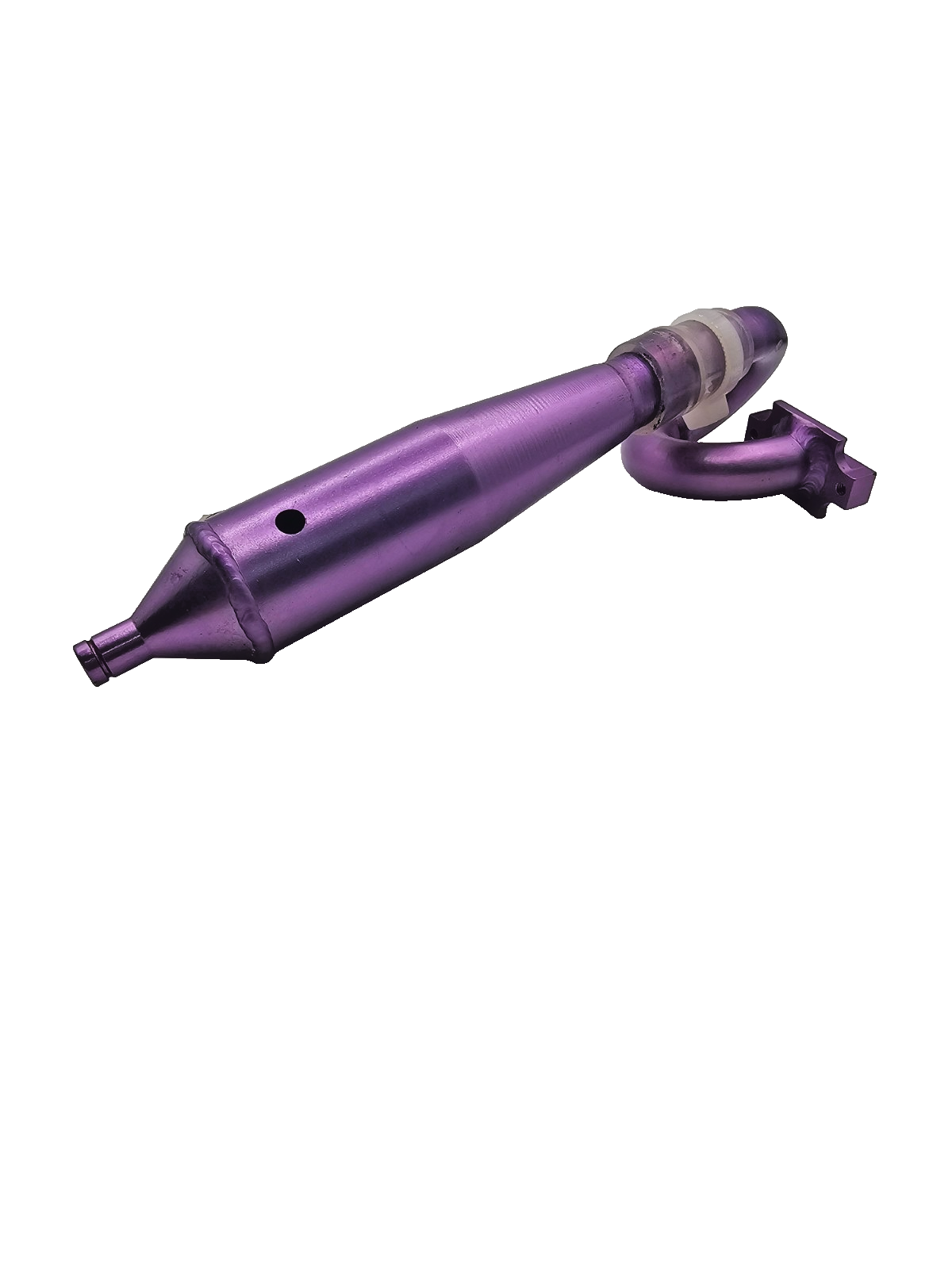 Team Associated Vintage MIP Stinger Purple exhaust w/ manifold & coupler, NICE