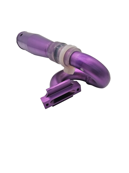Team Associated Vintage MIP Stinger Purple exhaust w/ manifold & coupler, NICE