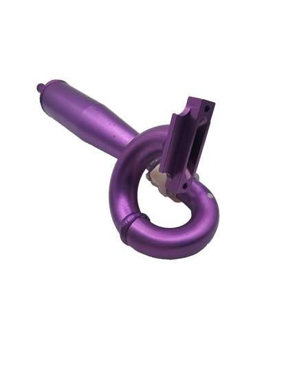 Team Associated Vintage MIP Stinger Purple exhaust w/ manifold & coupler, NICE