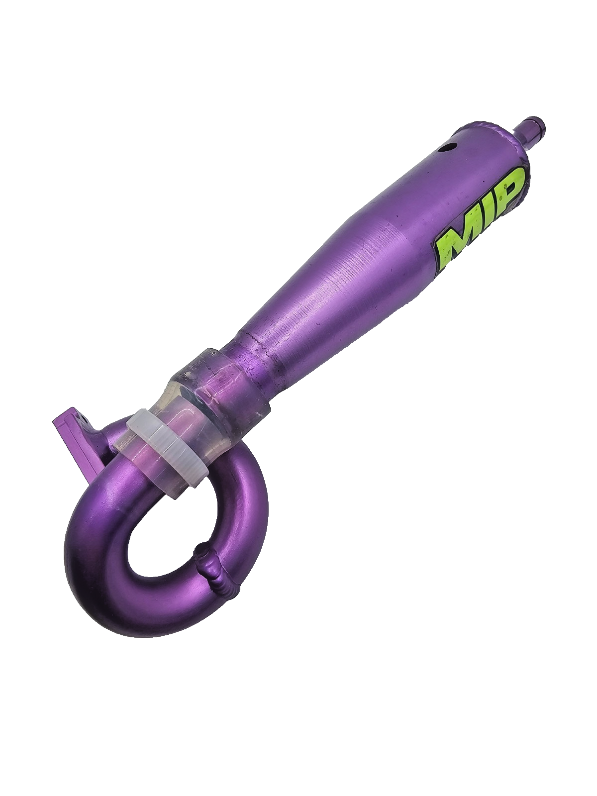Team Associated Vintage MIP Stinger Purple exhaust w/ manifold & coupler, NICE