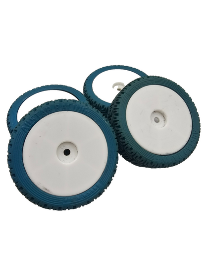 Vintage RARE Blue 1/10th scale 12mm hex wheels and tires Pirelli All star racing
