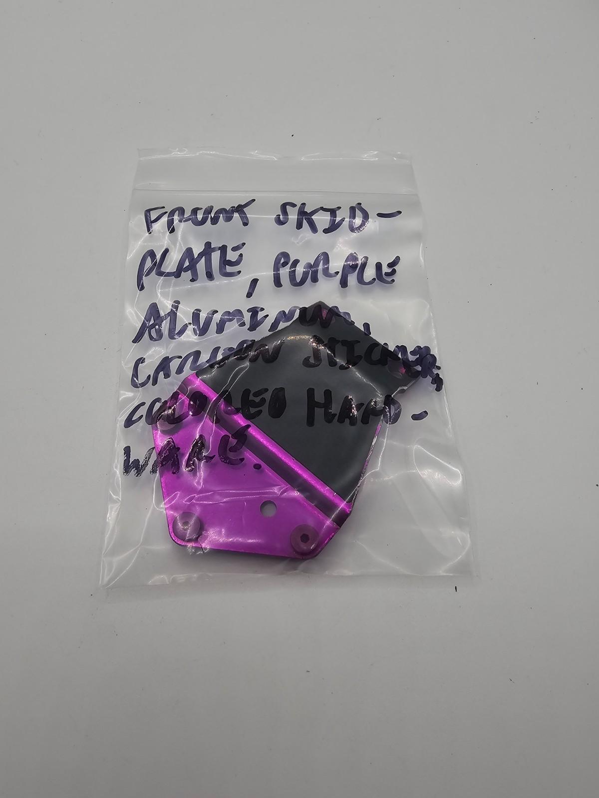 Team Associated RC10 B2 Purple aluminum front skid plate w/ wrap #9210P