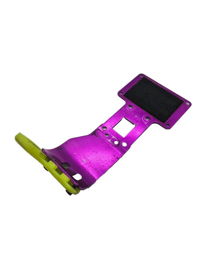 Team Associated RC10 B2 Racers Edge rear plate, purple aluminum w/ rpm guard