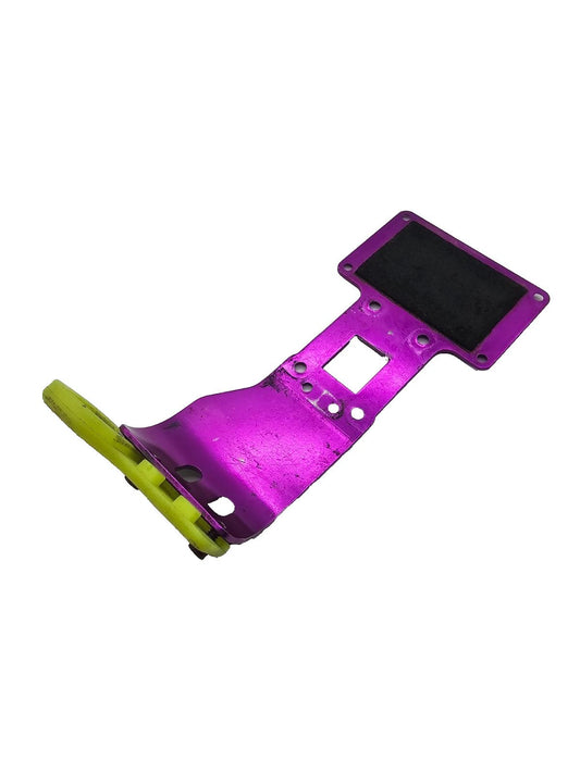 Team Associated RC10 B2 Racers Edge rear plate, purple aluminum w/ rpm guard