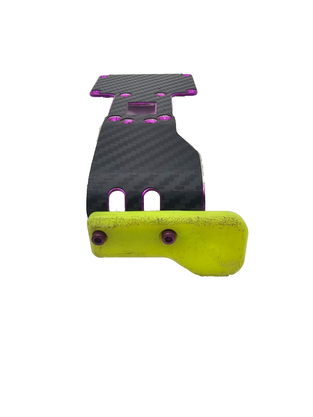 Team Associated RC10 B2 Racers Edge rear plate, purple aluminum w/ rpm guard