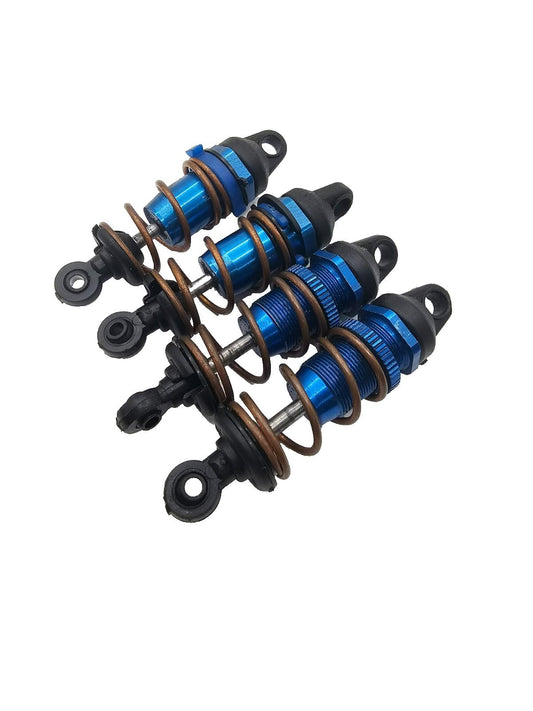 Team Associated NTC3 Factory team blue aluminum shocks, 2 threaded 2 not