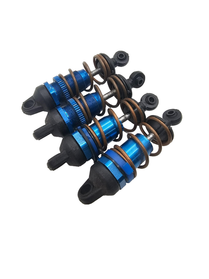 Team Associated NTC3 Factory team blue aluminum shocks, 2 threaded 2 not