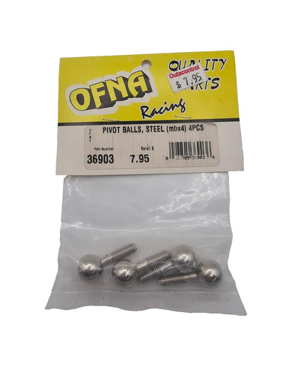 Ofna steel pivot balls `for MBX4 4 pack #36903