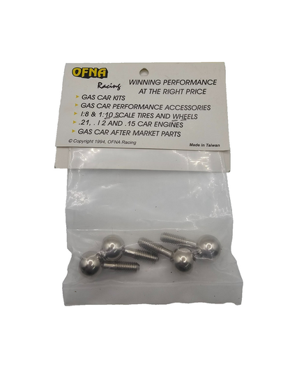 Ofna steel pivot balls `for MBX4 4 pack #36903