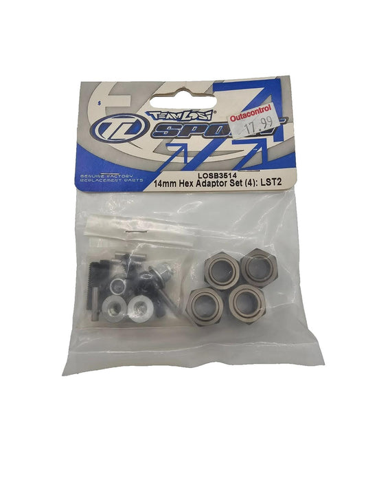Team Losi 14mm hex adaptor set for LST2 set of four NOS #LOSB3514