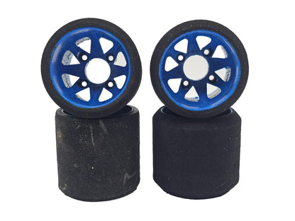 Windtunnel 2.25 set of wheels, two pink two platinum for pan car, carpet racing
