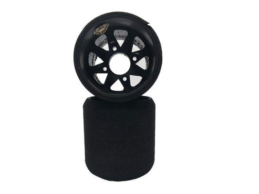 Windtunnel 1/10th scale foam wheels for carpet racing pan car white compound