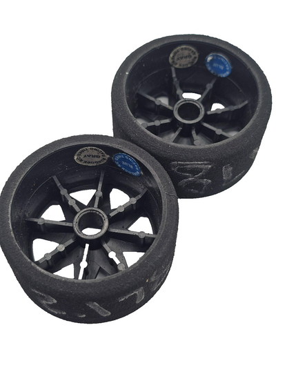 Windtunnel 1/10th foam wheels for carpet racing pan car blue/grey compound