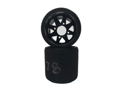 Windtunnel 1/10th scale foam wheels for carpet racing pan car green compound