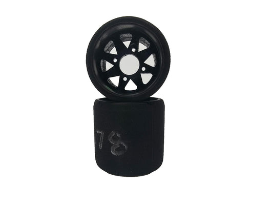 Windtunnel 1/10th scale foam wheels for carpet racing pan car green compound