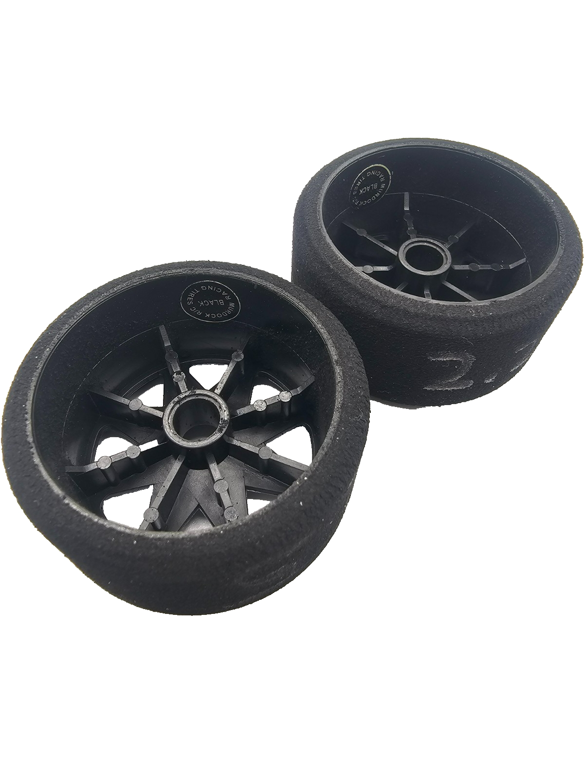 Windtunnel 1/10th scale foam wheels for carpet racing pan car black compound