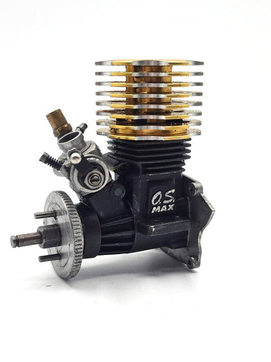O.S. MAX 12CV Nitro engine, carb moves freely, has compression, gold head