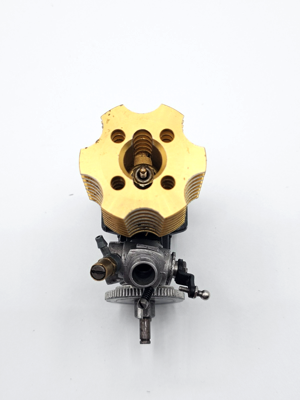 O.S. MAX 12CV Nitro engine, carb moves freely, has compression, gold head