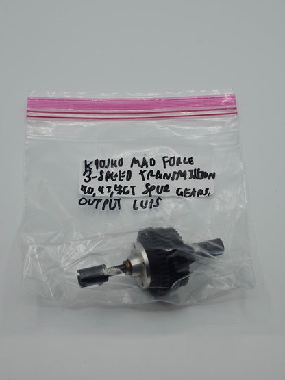 Kyosho Mad Force 3 speed transmission w/ 40, 43, 36 spur gears & output cups