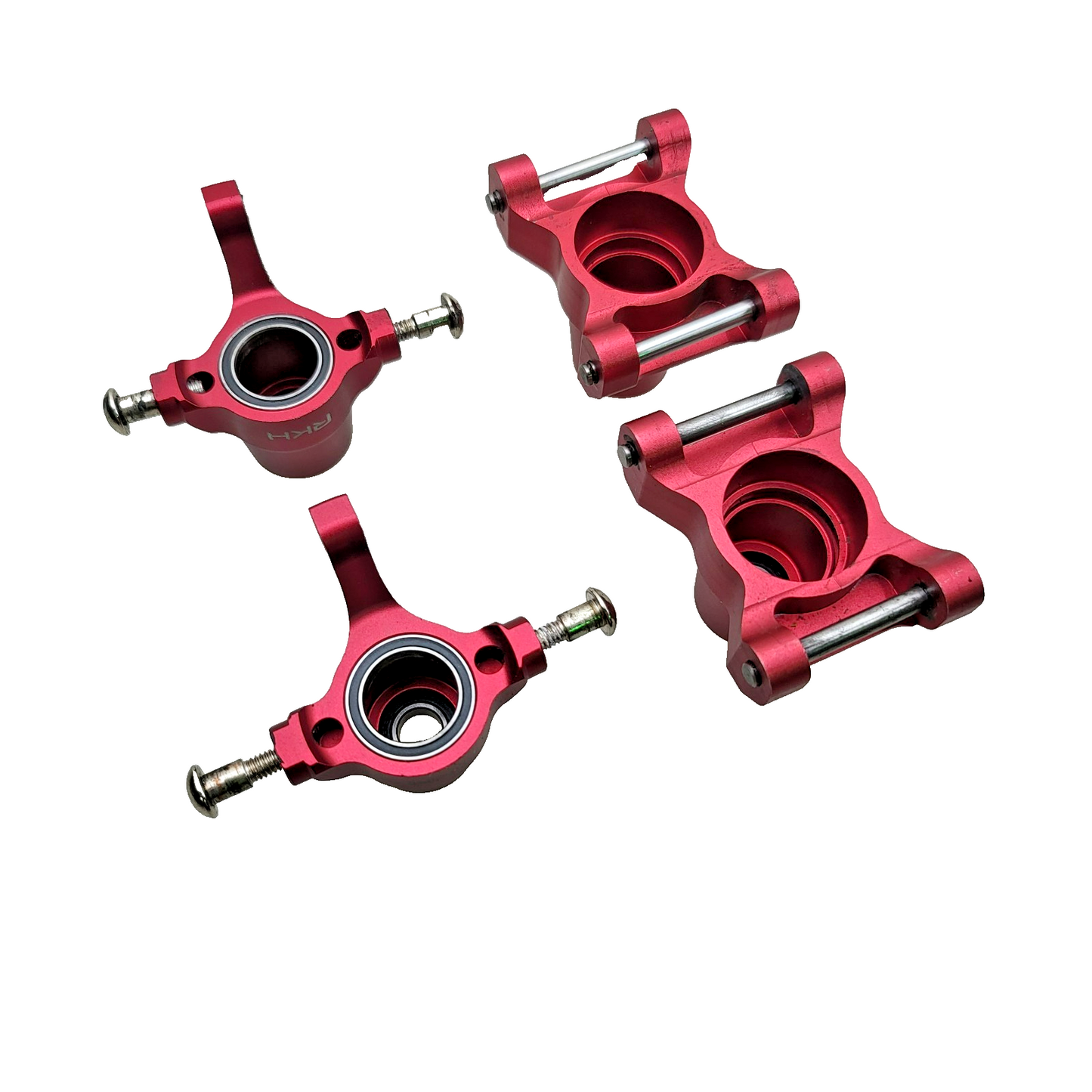 Losi LST XXL 2 Red aluminum Hub carrier & steering knuckles by RKH
