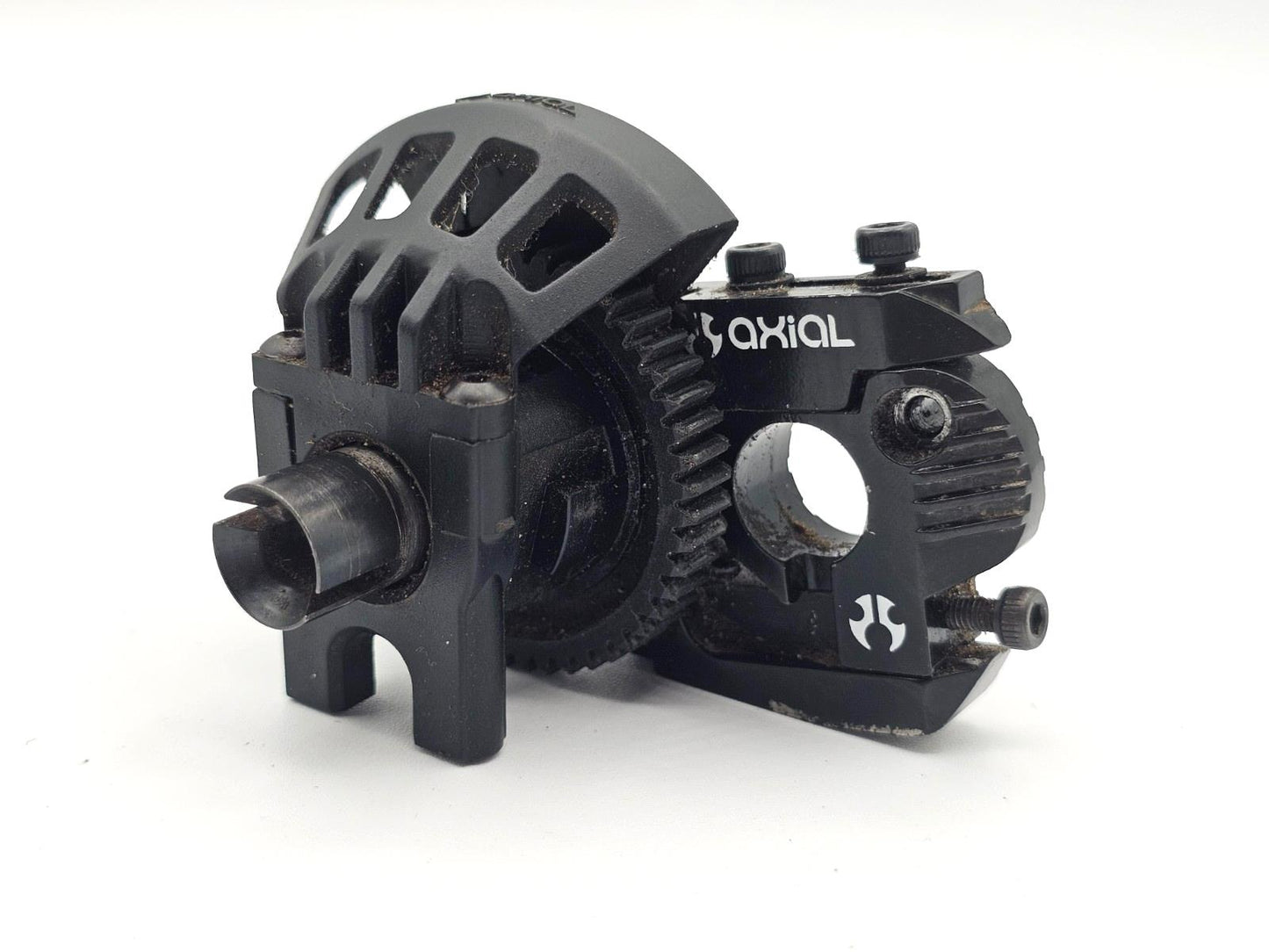 Axial Exo Terra Center differential with cover and black aluminum motor plate