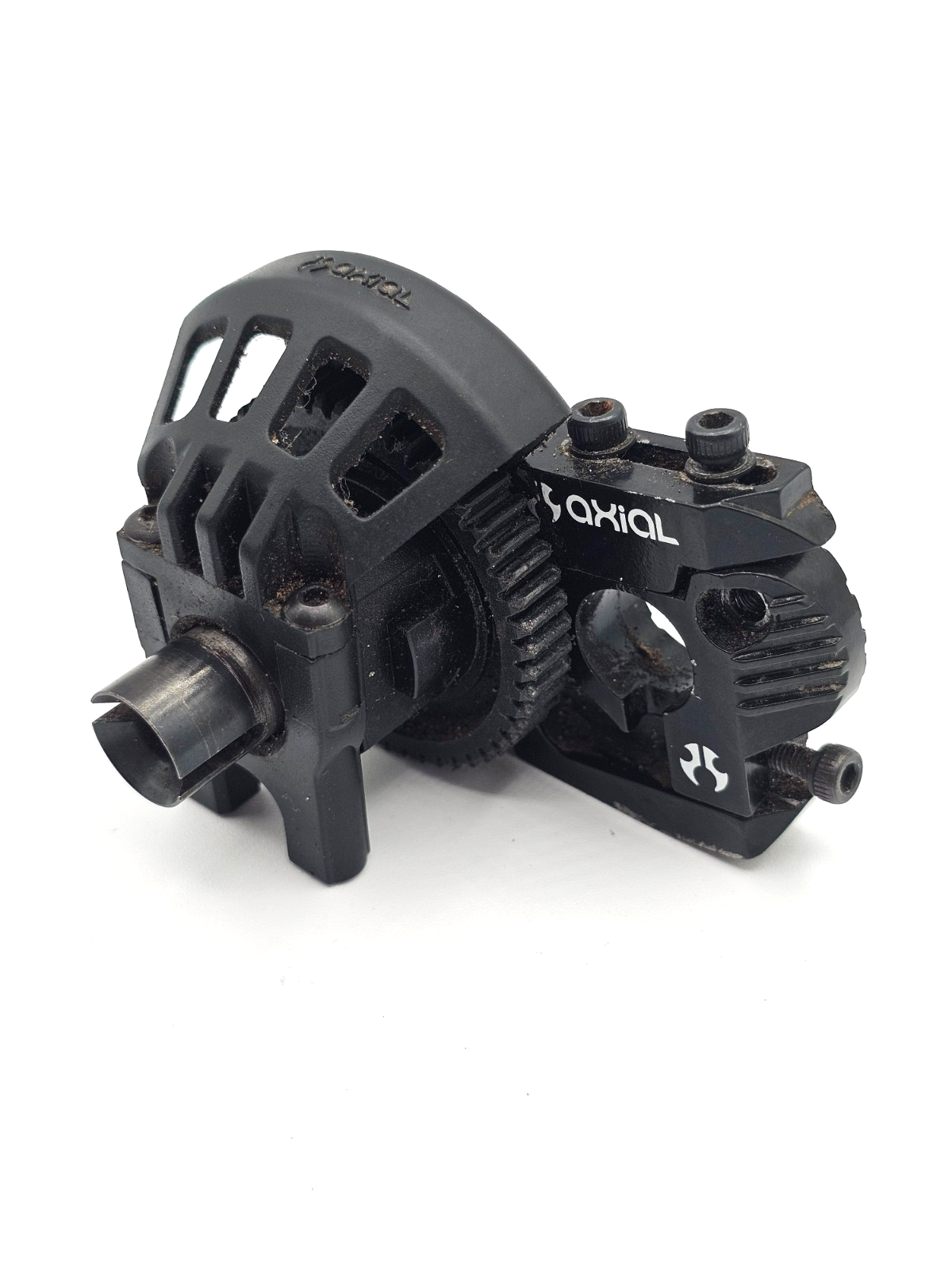 Axial Exo Terra Center differential with cover and black aluminum motor plate