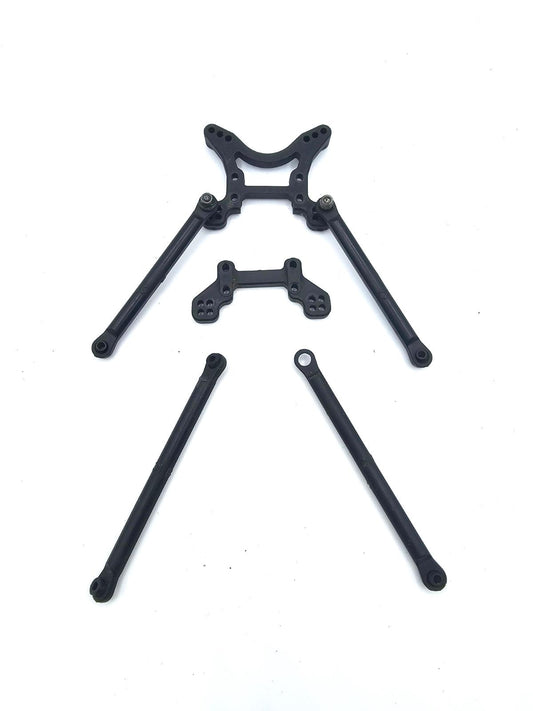 Axial Exo Terra front and rear plastic shock towers with links
