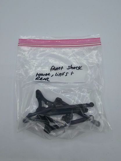 Axial Exo Terra front and rear plastic shock towers with links