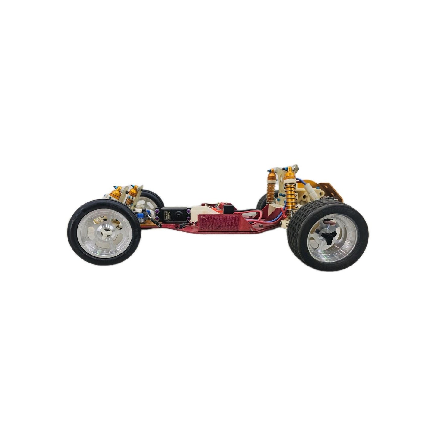 Vintage Tram Associated Hot Trick Rc10  Roller  Alum. Wheels And Shocks