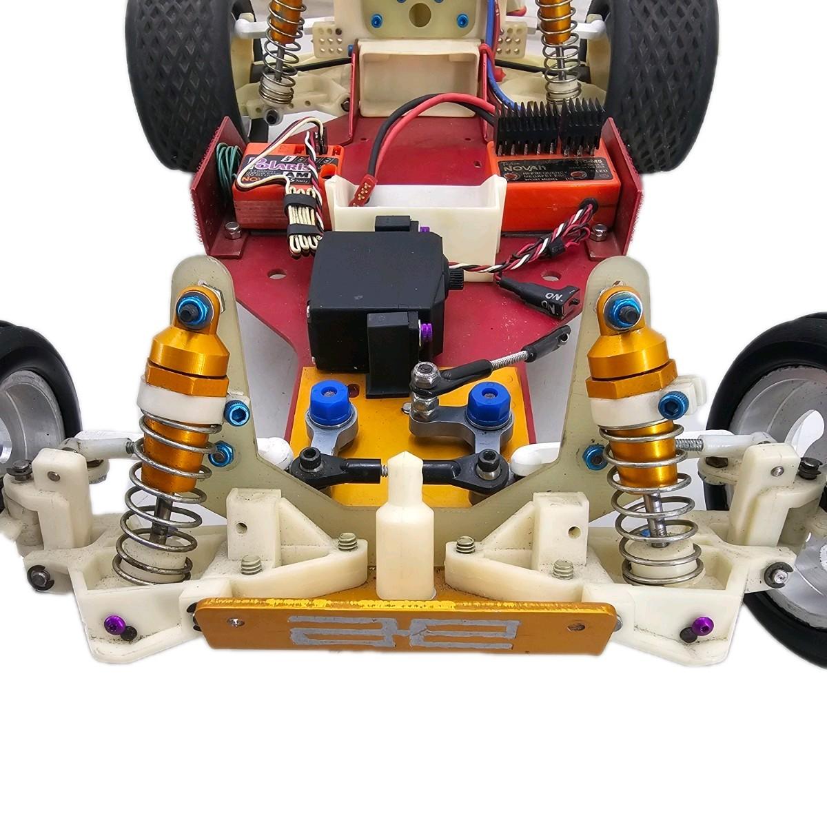 Vintage Tram Associated Hot Trick Rc10  Roller  Alum. Wheels And Shocks