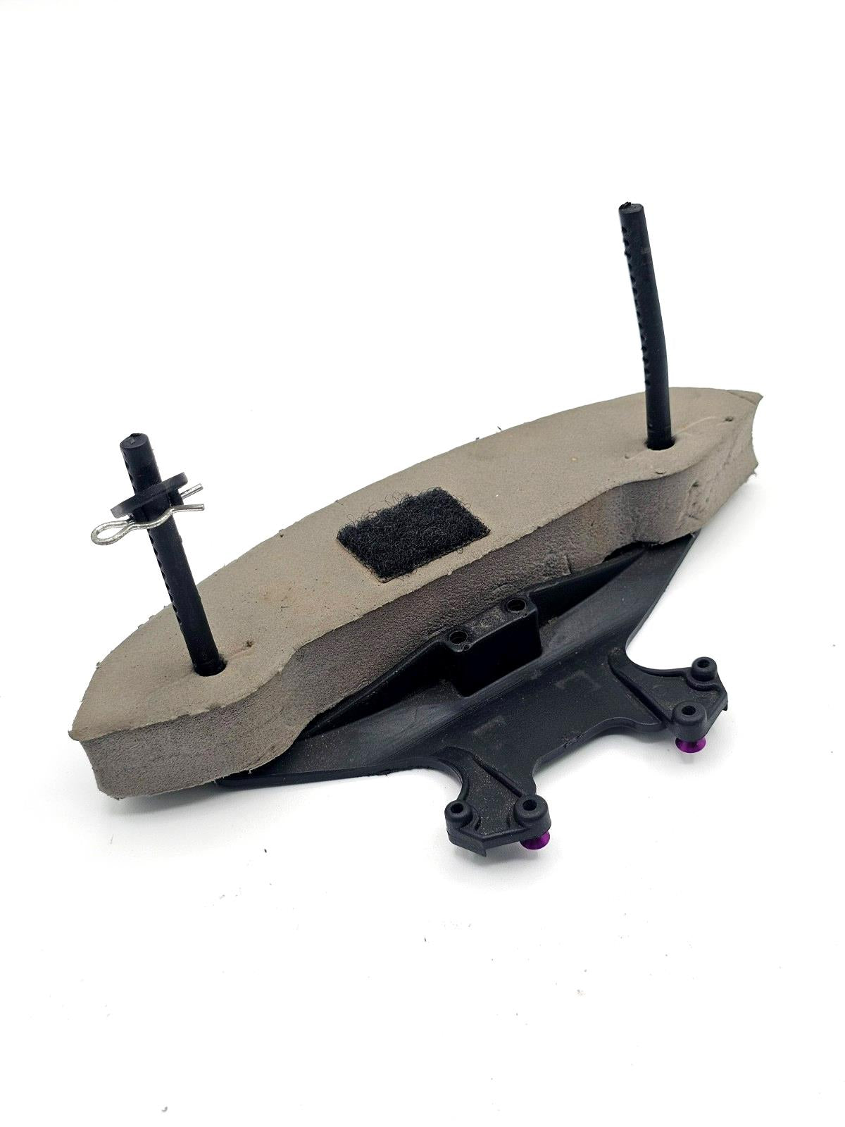 Losi XXX-S Front bumper mount, foam bumper, body posts, purple hardware