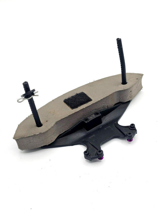 Losi XXX-S Front bumper mount, foam bumper, body posts, purple hardware