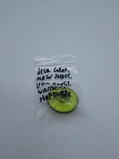 Losi XXX-S yellow spur gear w/ shaft, bearings, washers, hardware #3952