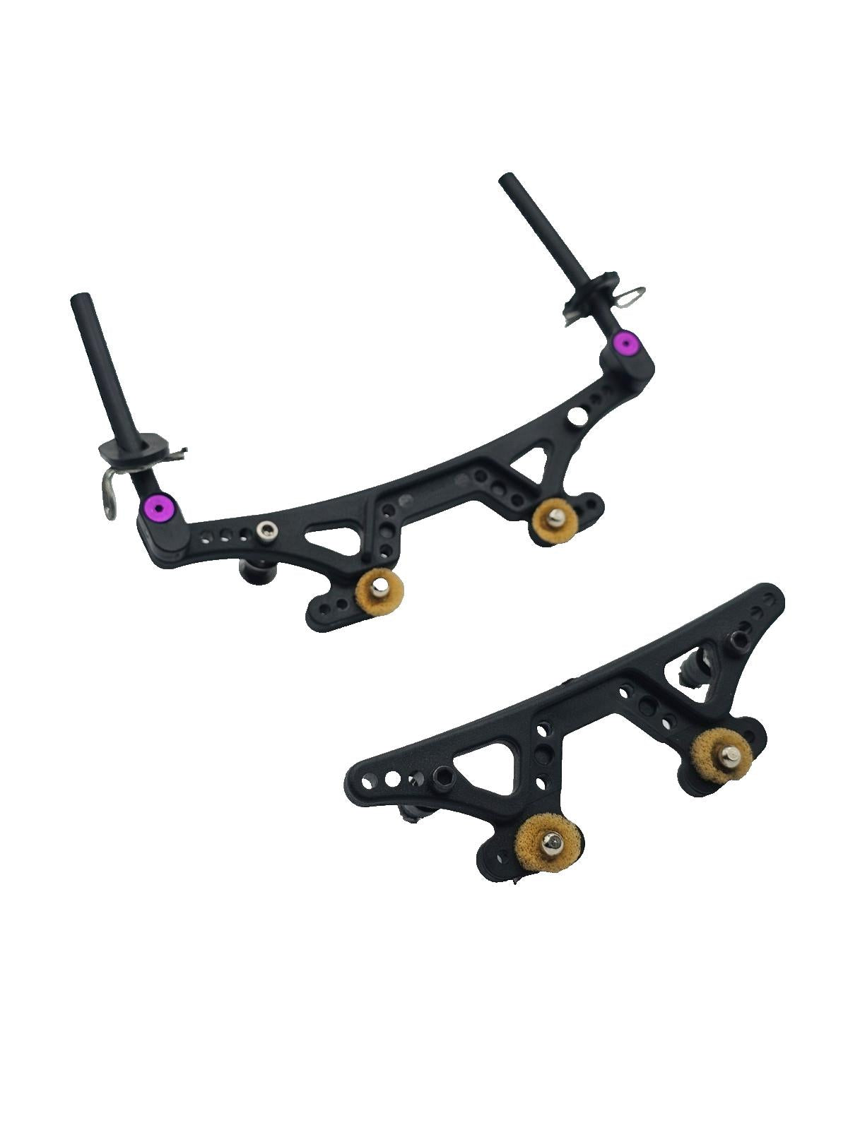 Losi XXX-S Front and rear shock towers, front body posts, purple hardware