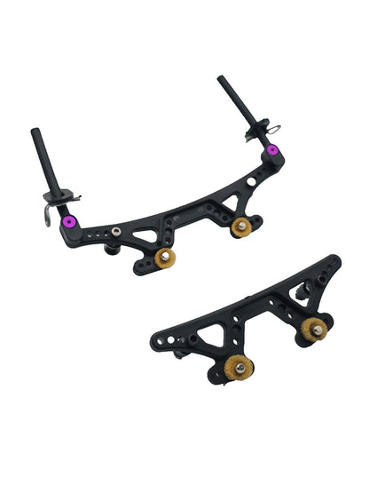 Losi XXX-S Front and rear shock towers, front body posts, purple hardware