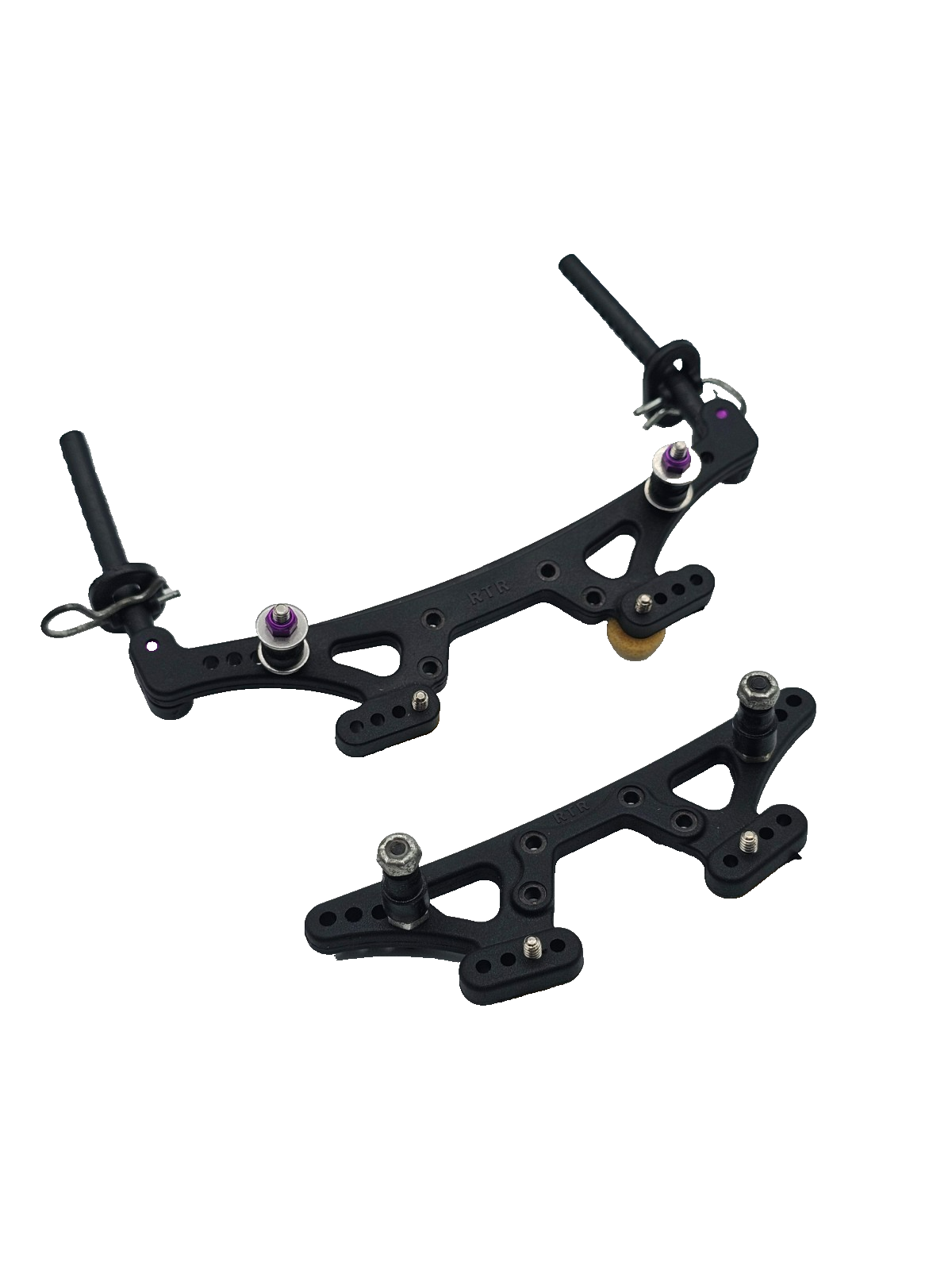 Losi XXX-S Front and rear shock towers, front body posts, purple hardware