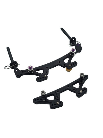Losi XXX-S Front and rear shock towers, front body posts, purple hardware