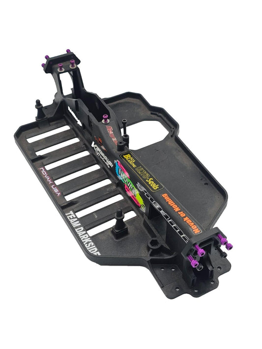 Vintage Losi XXX-S 4WD chassis with shield, steering posts #LOSA4206