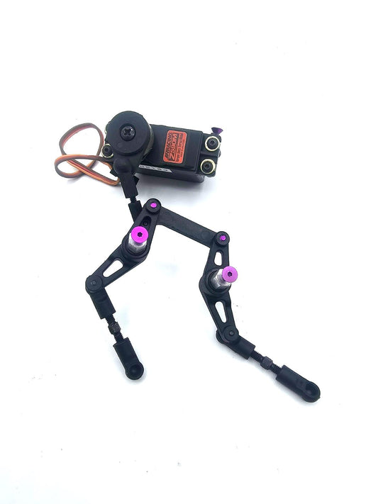 Losi XXX-S steering servo with horn, links, bellcranks and JR racing Z590M works