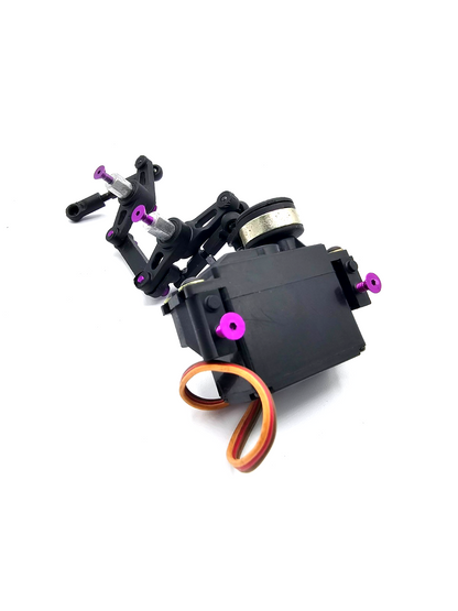 Losi XXX-S steering servo with horn, links, bellcranks and JR racing Z590M works