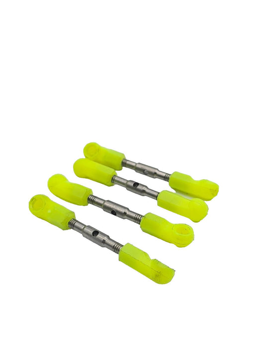 Losi XXX-S 4 turnbuckles with yellow rpm ends, potentially titanium #6056