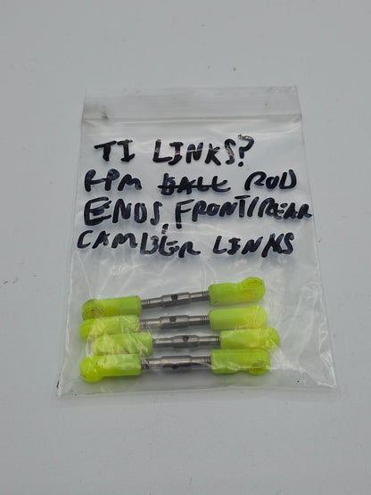 Losi XXX-S 4 turnbuckles with yellow rpm ends, potentially titanium #6056
