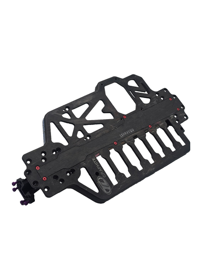 Losi XXX-S Graphite chassis with gear cover, insert covers, colored hardware