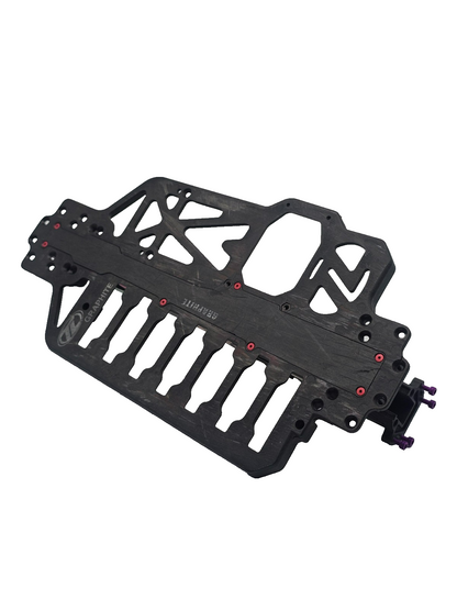 Losi XXX-S Graphite chassis with gear cover, insert covers, colored hardware
