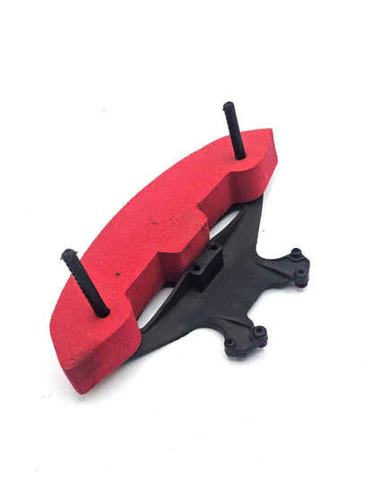 Losi XXX-S Front bumper mount, red bumper foam and purple hardware w/ body posts