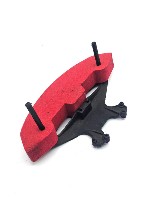 Losi XXX-S Front bumper mount, red bumper foam and purple hardware w/ body posts