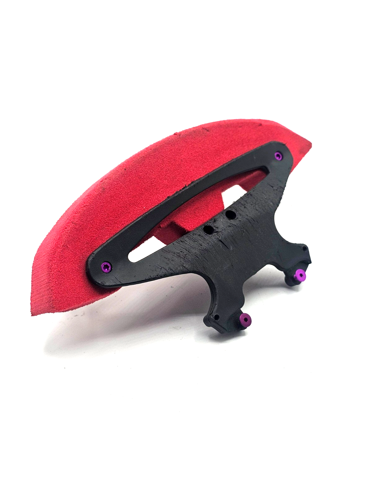 Losi XXX-S Front bumper mount, red bumper foam and purple hardware w/ body posts
