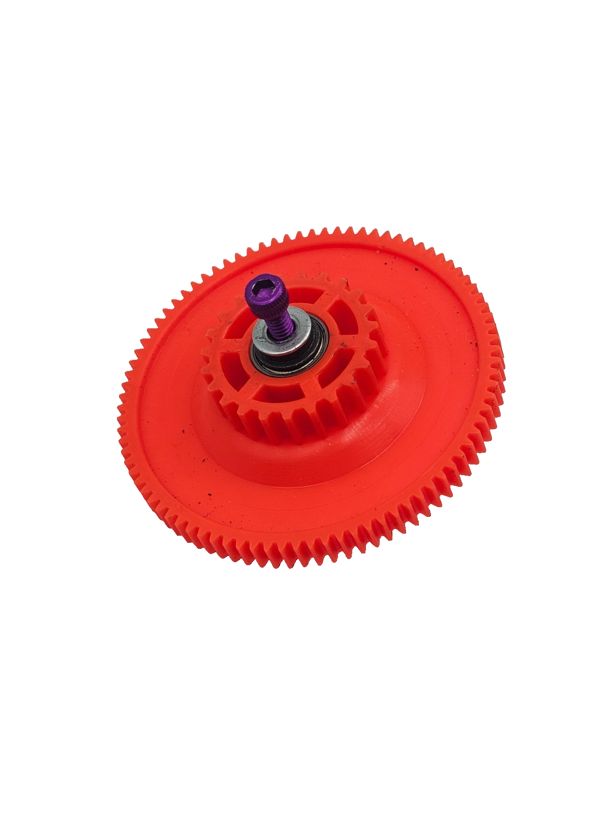Losi XXX-S hot orange spur gear with drive pulley, shaft, bearings, washers new