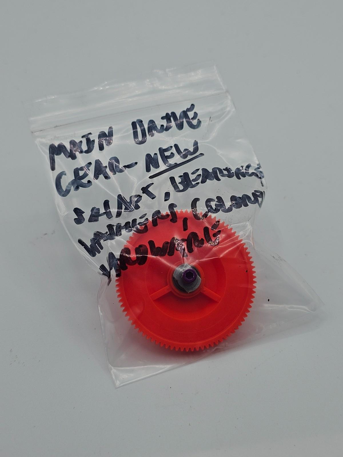Losi XXX-S hot orange spur gear with drive pulley, shaft, bearings, washers new